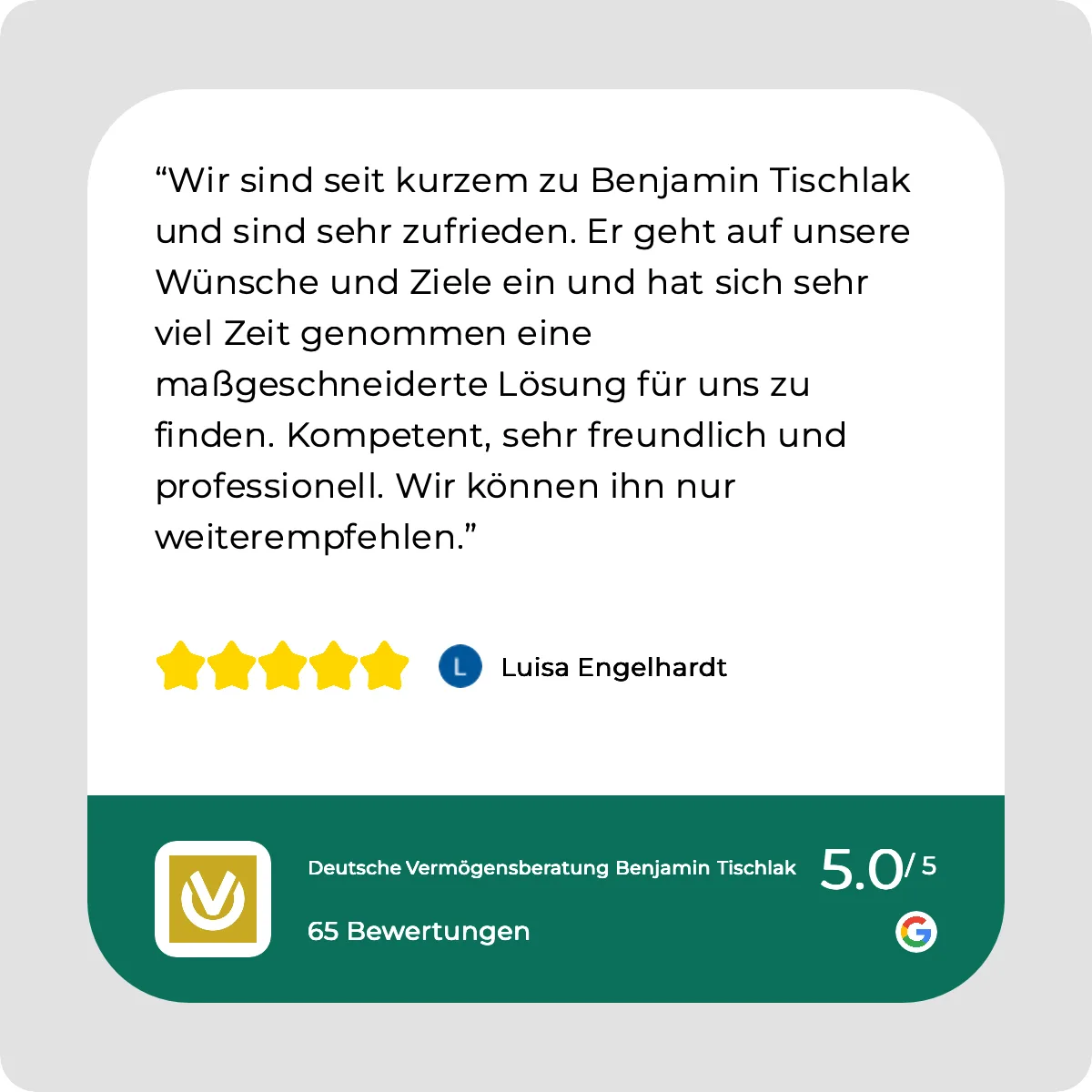 Original-Screenshot der Google-Bewertung von Luisa Engelhardt